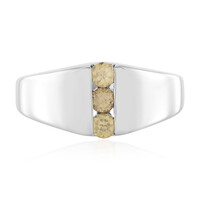 Anillo en plata con Zircón amarillo