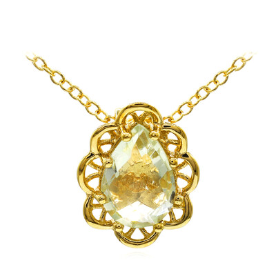 Collar en plata con Amatista verde