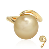 Anillo en oro con Perla dorada del mar del sur (TPC)