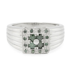 Anillo de hombre en plata con Diamante fantasía