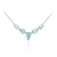 Collar en plata con Cuarzo azul pastel