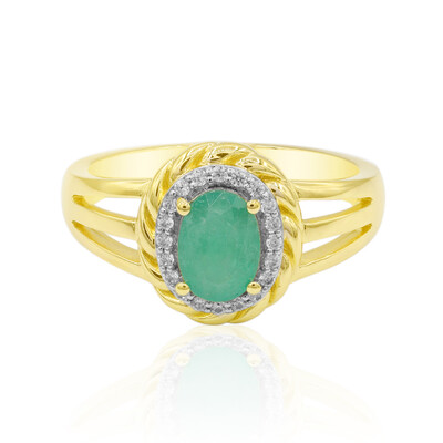 Anillo en oro con Esmeralda de Tanzania