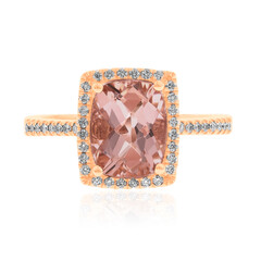 Anillo en oro con Morganita AAA