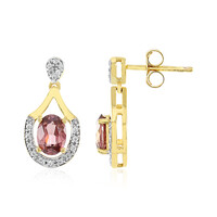 Pendientes en plata con Zircón rosado