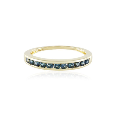 Anillo en oro con Zafiro azul