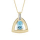 Collar en plata con Topacio azul cielo