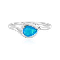 Anillo en plata con Ópalo azul de Etiopía