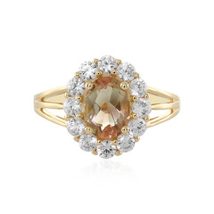 Anillo en oro con Piedra del sol de Oregón