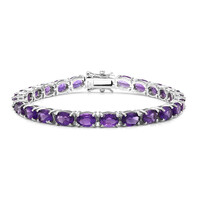 Brazalete en plata con Amatista de Zambia
