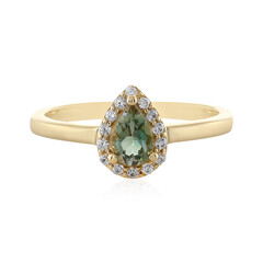 Anillo en oro con Piedra del sol de Oregón