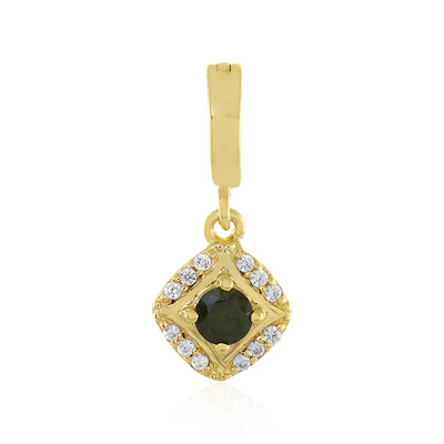 Colgante en plata con Zircón verde Ceylon