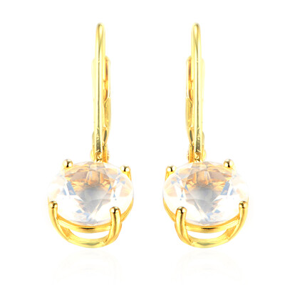 Pendientes en plata con Cuarzo azul lunar