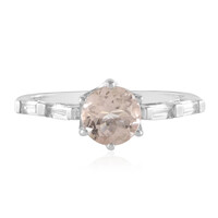 Anillo en oro con Morganita de Brasil