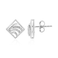 Pendientes en plata con Diamante I2 (I)