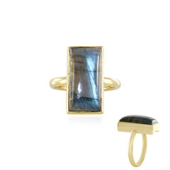 Anillo en plata con Labradorita