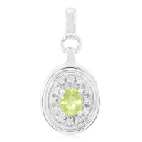 Colgante en plata con Zafiro verde