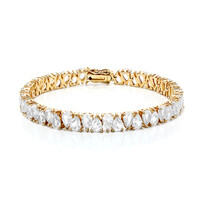 Brazalete en plata con Topacio blanco