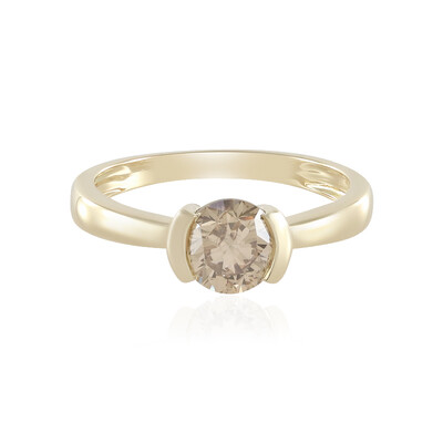 Anillo en oro con Diamante champán I2