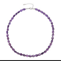 Collar en plata con Amatista de Zambia
