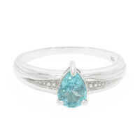 Anillo en plata con Apatita azul