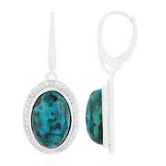 Pendientes en plata con Crisocola