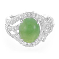 Anillo en plata con Crisoprasa imperial