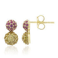 Pendientes en oro con Zafiro amarillo