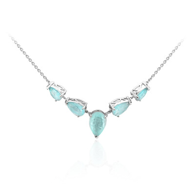 Collar en plata con Cuarzo azul pastel