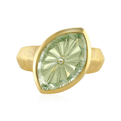 Anillo en plata con Amatista verde
