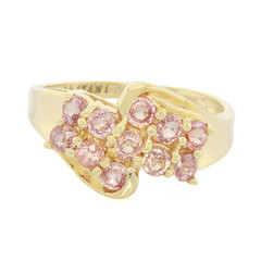 Anillo en oro con Zafiro Padparascha no calentado (AMAYANI)