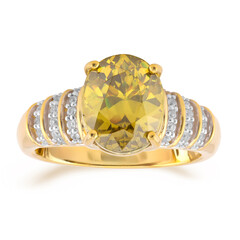 Anillo en oro con Esfalerita de Bulgaria