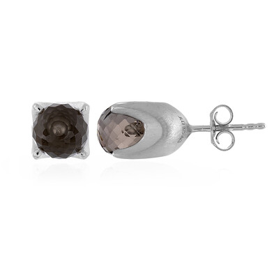 Pendientes en plata con Cuarzo ahumado