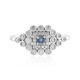 Anillo en plata con Zafiro azul Ceylon sin calentar