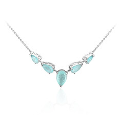 Collar en plata con Cuarzo azul pastel
