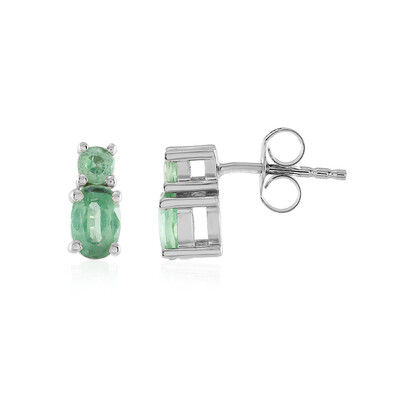 Pendientes en plata con Cianita menta