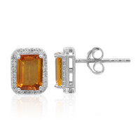 Pendientes en plata con Citrino de Madeira