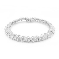 Brazalete en plata con Topacio blanco