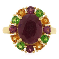 Anillo en plata con Rubí