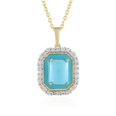 Colgante en plata con Turquesa bella durmiente