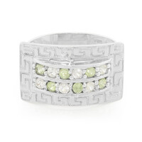Anillo en plata con Zafiro verde