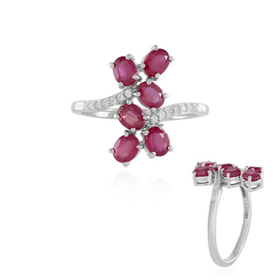 Anillo en plata con Rubí de Madagascar