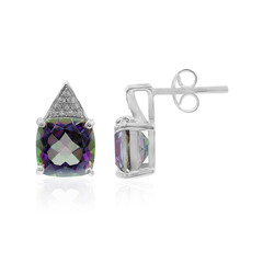 Pendientes en plata con Cuarzo místico
