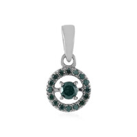 Colgante en plata con Diamante azul I3