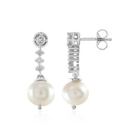 Pendientes en plata con Perla Freshwater