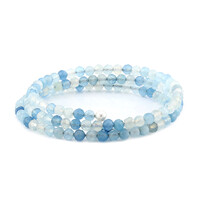 Brazalete en acero con Aguamarina (Riya)