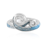 Anillo en plata con Topacio blanco (Adela Silber)