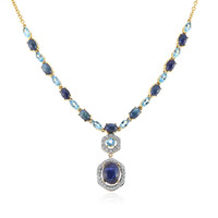 Collar en plata con Zafiro estrella azul