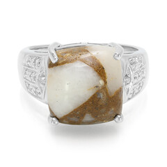 Anillo en plata con Cuarzo Dinosaurio