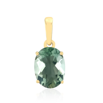 Colgante en oro con Fluorita verde