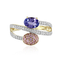 Anillo en oro con Tanzanita